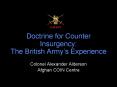 Doctrine for Counter Insurgency: The British Armys Experience PowerPoint PPT Presentation