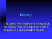 Elasticity