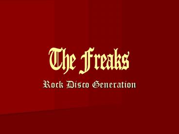 Rock Disco Generation