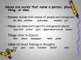 Nouns are words that name a person, place, thing, or idea' PowerPoint PPT Presentation