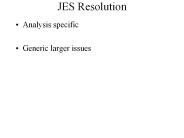 JES Resolution