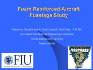 Foam Reinforced Aircraft Fuselage Study