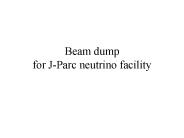 Beam dump for J-Parc neutrino facility
