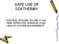 SAFE USE OF DIATHERMY PowerPoint PPT Presentation