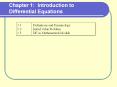 Chapter 1: Introduction to Differential Equations PowerPoint PPT Presentation