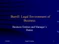 Burrill: Legal Environment of Business PowerPoint PPT Presentation