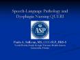 Speech-Language Pathology and Dysphagia Nursing QUERI   Paula A. Sullivan, MS, CCC-SLP, BRS-S North Florida/South Georgia Veterans Health System Gainesville, Florida PowerPoint PPT Presentation