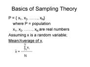 Basics of Sampling Theory