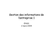 Gestion des informations de l