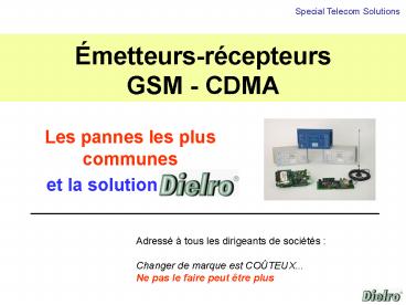 metteursrcepteurs GSM CDMA