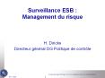 Surveillance ESB : Management du risque PowerPoint PPT Presentation
