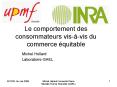 Le comportement des consommateurs vis- PowerPoint PPT Presentation
