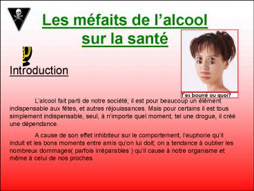 Les mfaits de lalcool sur la sant