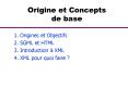 Origine et Concepts de base PowerPoint PPT Presentation