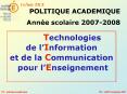 Technologies de lInformation et de la Communication pour lEnseignement PowerPoint PPT Presentation