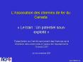 LAssociation des chemins de fer du Canada PowerPoint PPT Presentation