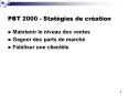 PBT 2000 Statgies de cration PowerPoint PPT Presentation