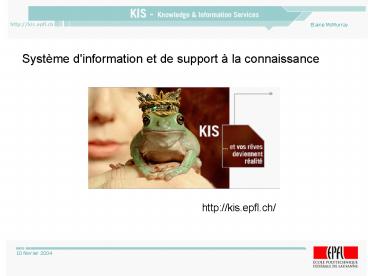 Systme d'information et de support la connaissance