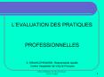 LEVALUATION DES PRATIQUES PowerPoint PPT Presentation