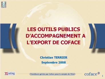 LES OUTILS PUBLICS DACCOMPAGNEMENT A