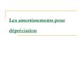 Les amortissements pour d PowerPoint PPT Presentation