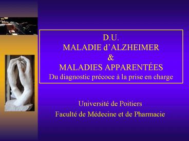 D'U' MALADIE dALZHEIMER