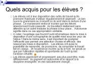 Quels acquis pour les 