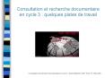 Consultation et recherche documentaire en cycle 3 : quelques pistes de travail PowerPoint PPT Presentation
