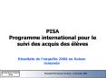 PISA Programme international pour le suivi des acquis des lves PowerPoint PPT Presentation