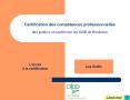 Certification des comptences professionnelles des publics accueillis par les SIAE de Bordeaux PowerPoint PPT Presentation