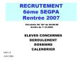 RECRUTEMENT    6 PowerPoint PPT Presentation