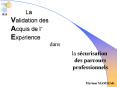 La Validation des Acquis de l Exprience PowerPoint PPT Presentation