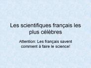 Les scientifiques fran