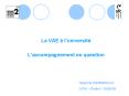 La VAE luniversit PowerPoint PPT Presentation