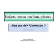 Enfants non ou peu francophones : PowerPoint PPT Presentation