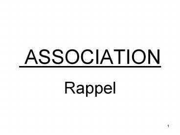ASSOCIATION