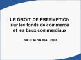 LE DROIT DE PREEMPTION sur les fonds de commerce et les baux commerciaux PowerPoint PPT Presentation