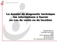 Le dossier de diagnostic technique les informations  PowerPoint PPT Presentation