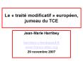 Le trait modificatif europen, jumeau du TCE PowerPoint PPT Presentation