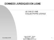 DONNEES JURIDIQUES EN LIGNE