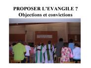 PROPOSER LEVANGILE Objections et convictions