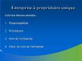 Entreprise propritaire unique PowerPoint PPT Presentation