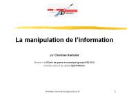 La manipulation de l