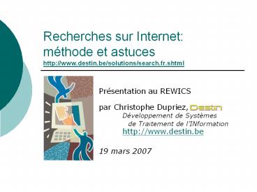 Recherches sur Internet: m