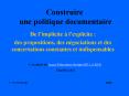 Construire une politique documentaire PowerPoint PPT Presentation