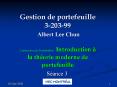 Gestion de portefeuille 3-203-99 Albert Lee Chun PowerPoint PPT Presentation