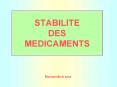 STABILITE DES MEDICAMENTS PowerPoint PPT Presentation