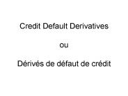 Credit Default Derivatives ou Drivs de dfaut de crdit