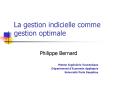 La gestion indicielle comme gestion optimale PowerPoint PPT Presentation