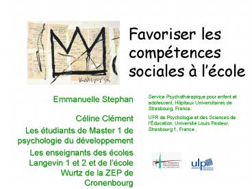 Favoriser les comptences sociales lcole